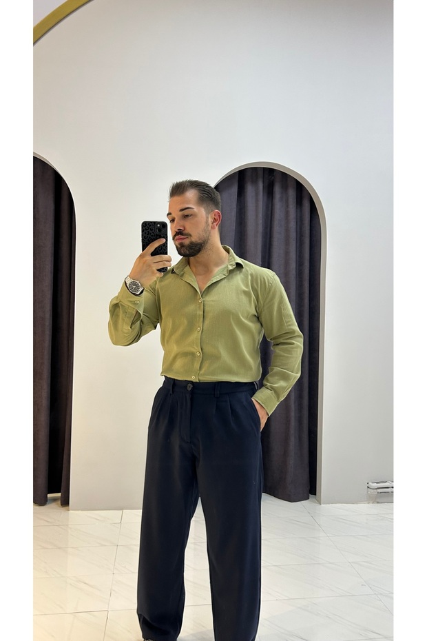 Oversize Krinkıl Gömlek - 3