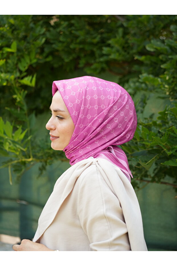 MONOGRAM PAMUKLU SOFT EŞARP - 1