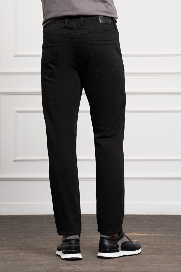 Erkek Siyah Mevsimlik Pamuk 5 Cep Dynamic Fit Jean Pantolon - 3