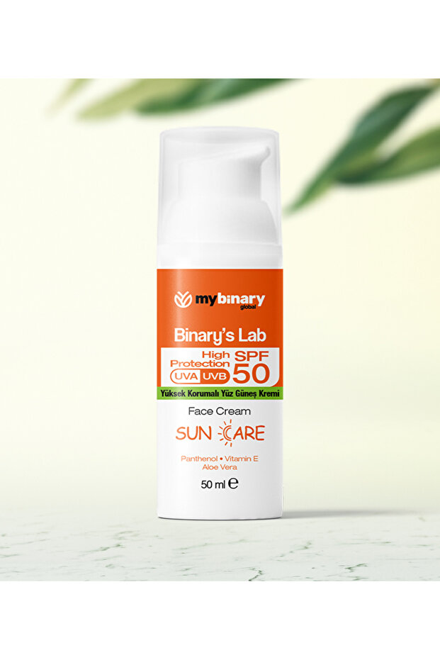 كريم حماية عالية للوجه بعامل حماية من الشمس SPF 50 - بيناري لاب 50 مل