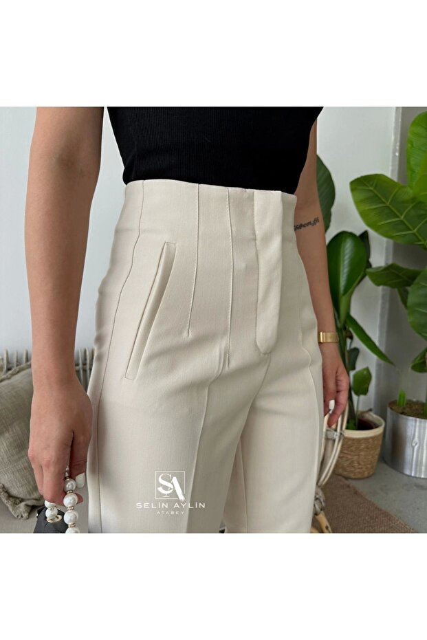 Önü Flatolu Pantolon - 2