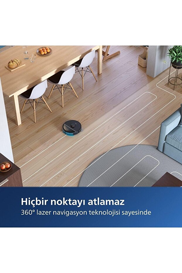 Islak Kuru Ve Moplu,4000pa Emiş Gücü, Ultra Sensör Donanımlı, 230Dk Çalışma Süreli Robot Süpürge - 6