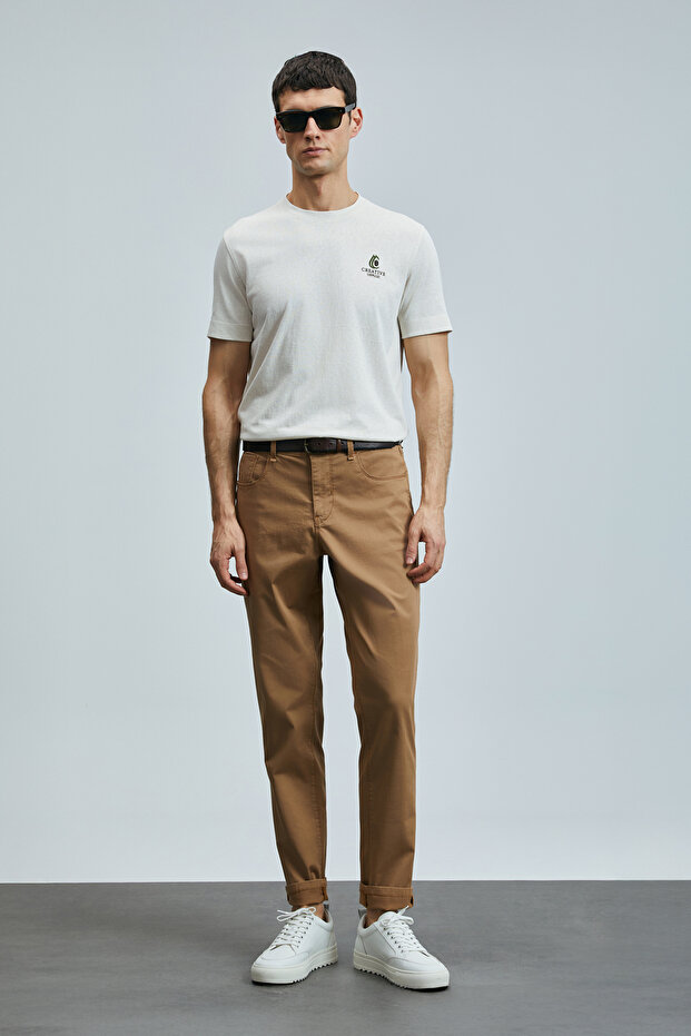 Helt Spor 5 Cep Erkek Pantolon Slim Fit Deve Tüyü - 5
