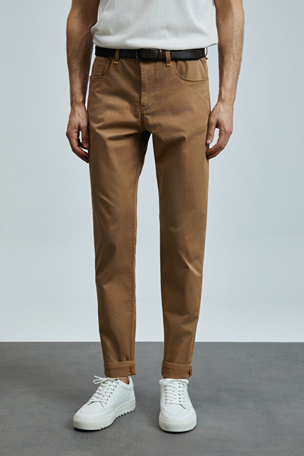 Helt Spor 5 Cep Erkek Pantolon Slim Fit Deve Tüyü - 3
