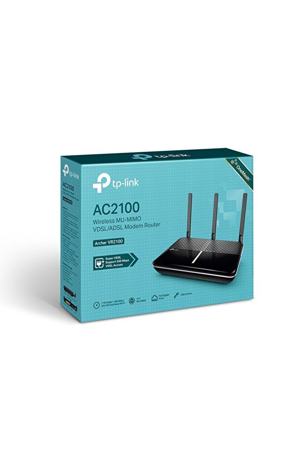 Archer VR2100 AC2100 VDSL/ADSL Modem/Route modem/router 3anten,4port,fiber uyumlu (3yıl üret - 6