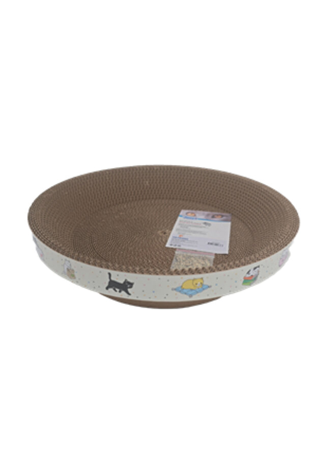 Round Cat Cardboard Scratching Post Large 35X35X8 cm