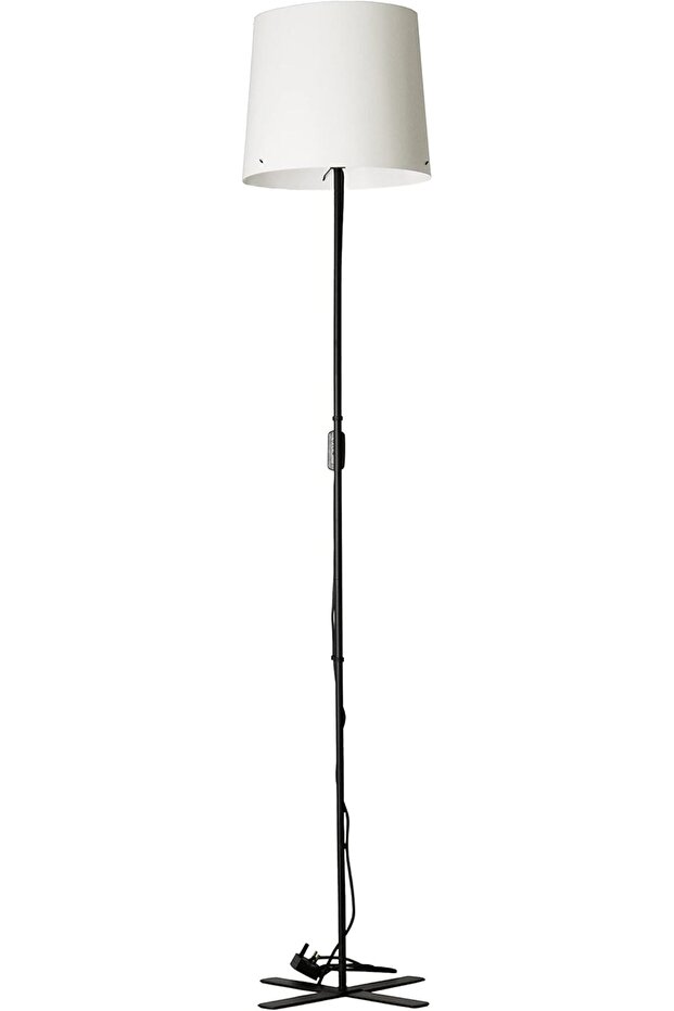 BARLAST Basic Minimalist Modern Floor Lamp with Shade, Black/White, 150 Centimetres, E27