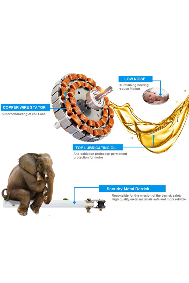 مروحة سقف بثلاث شفرات 75 واط - 6