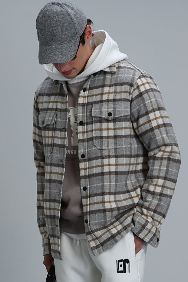 Fresh Erkek Basic Gömlek Regular Fit Gri - 3