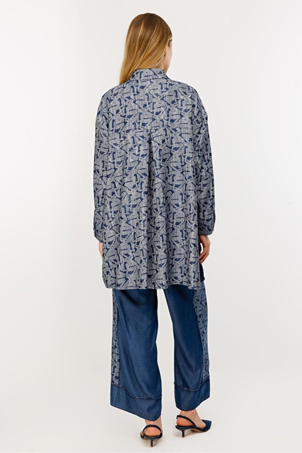 DENİM Örme Gömlek Pantolon Takım 4875 - 5