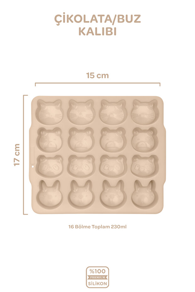 Silikon Çikolata / Buz Kalıbı Latte Bej - 2
