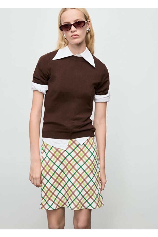 Kareli kısa etek - 1