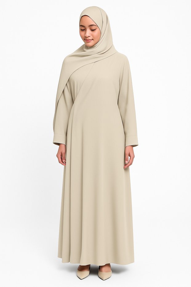 Medina Silk Double Breasted Prayer Dress + Shawl, Silk Dressing Gown, Dowry Prayer Dress, Mevlüt Dress