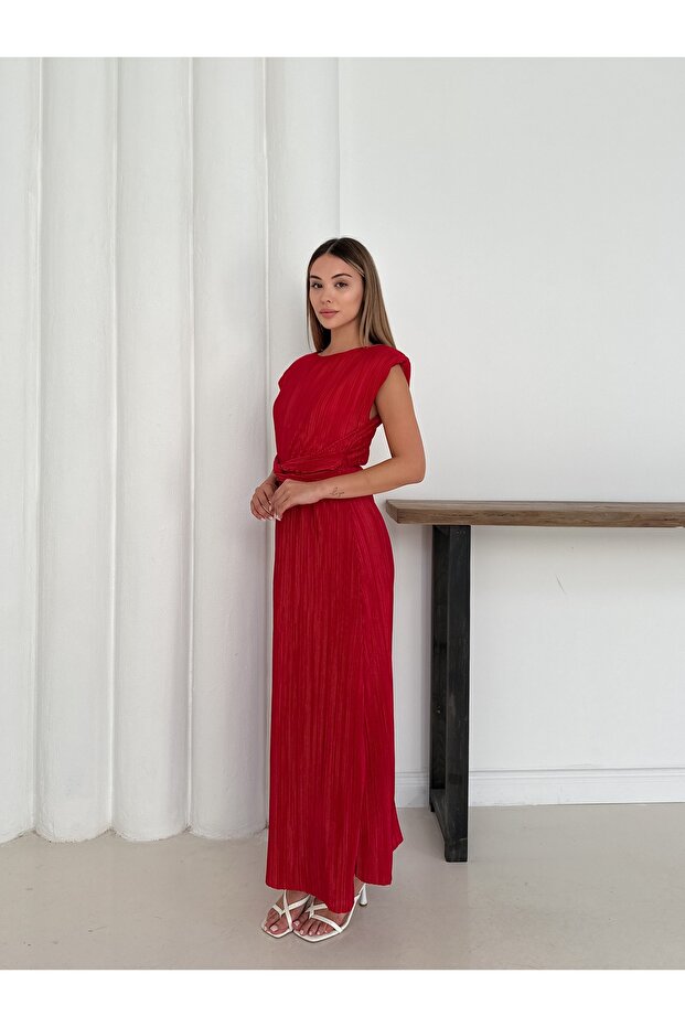 Rochie elegantă plisată pentru damă - 3