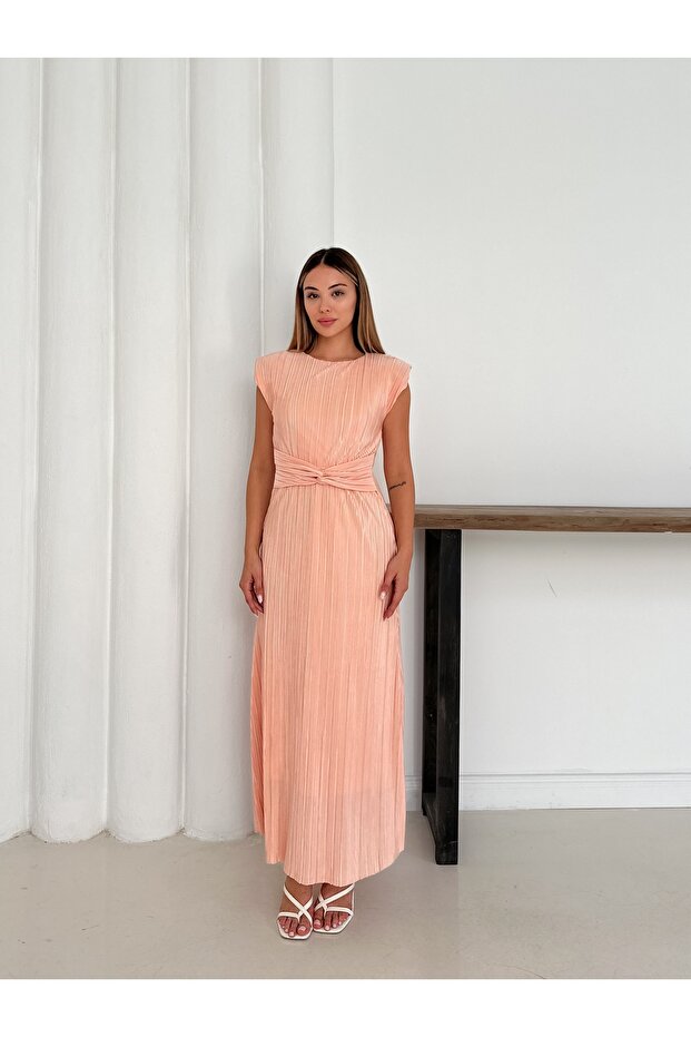 Rochie elegantă plisată pentru damă - 5