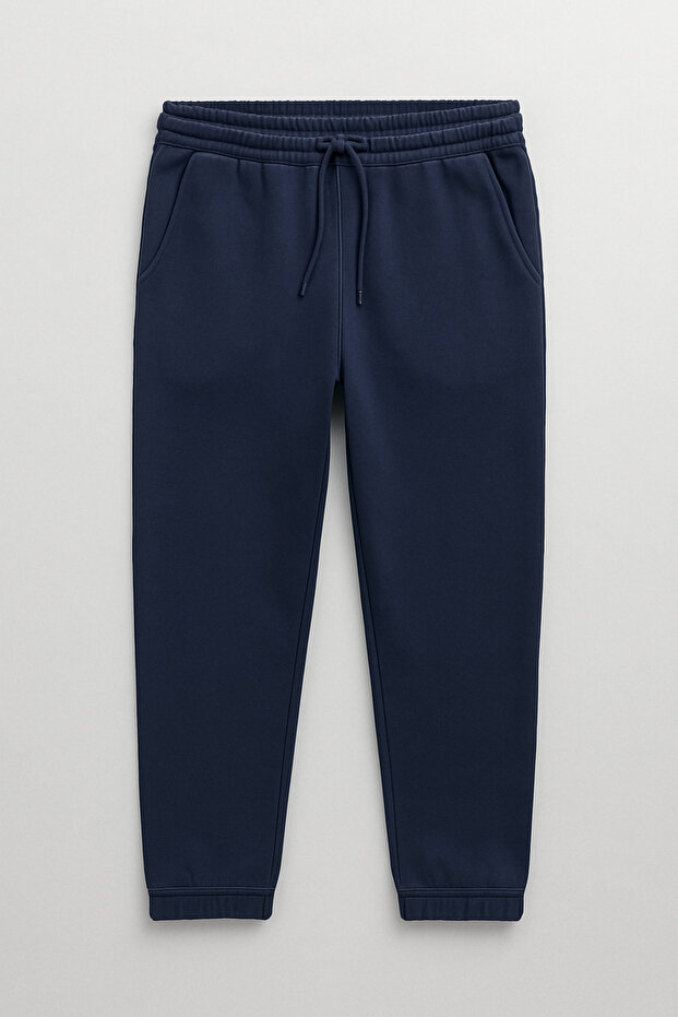 Scuba Modal Kumaş Relaxed Fit Erkek Eşofman Altı Pantolon - Lacivert - 1