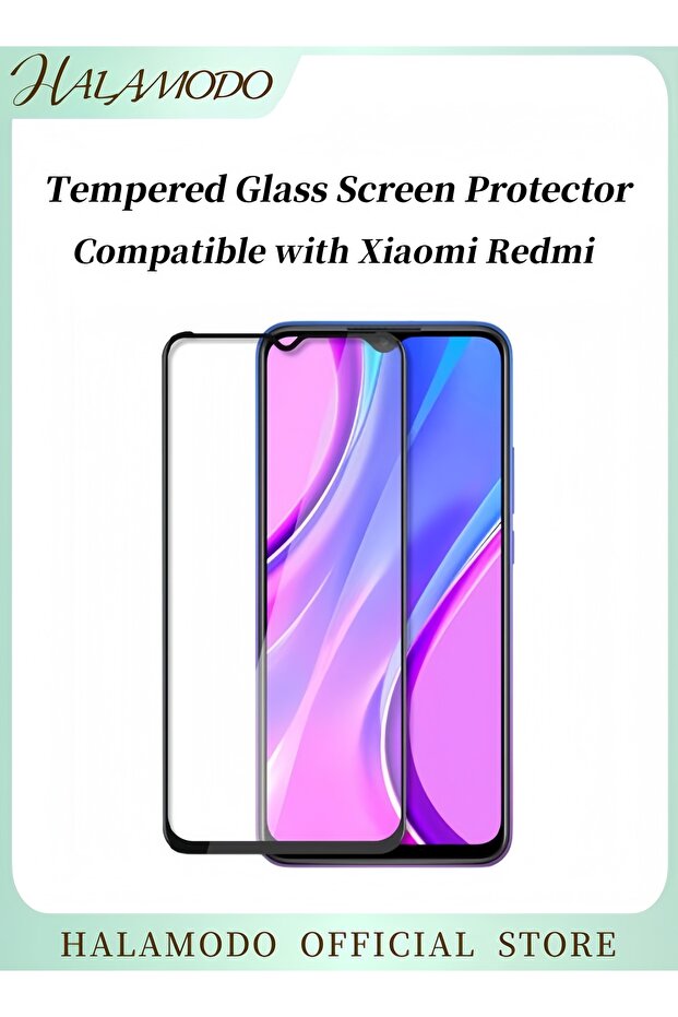 واقي شاشة الهاتف متوافق مع واقي شاشة Xiaomi Redmi Glass المقوى بالزجاج الملصق بالكامل