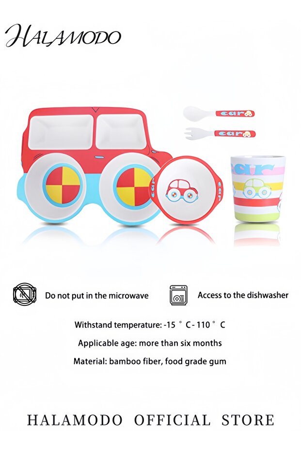 5-Piece Car Shaped Dinnerware Set - 4