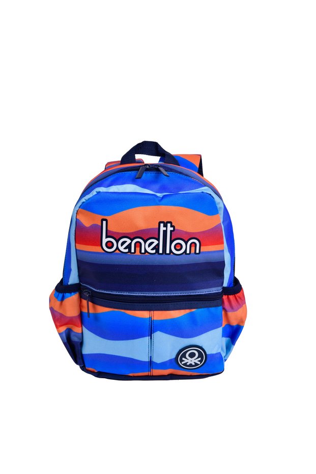 Boy's Blue Camouflage Kindergarten Bag - Benetton Written