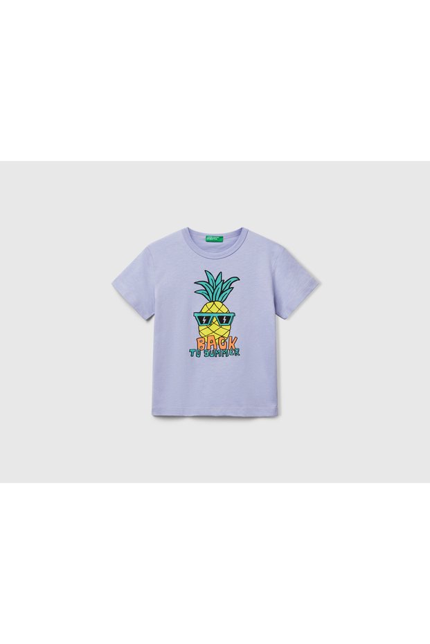 Boy's Purple Pineapple Look T-Shirt