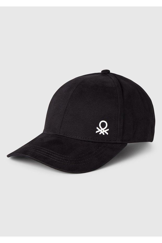 Boy's Black Logo Embroidered Adjustable Back Cap Hat