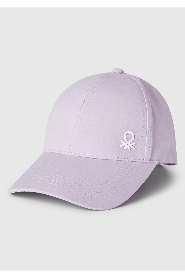 Boy's Lilac Logo Printed Cap Hat