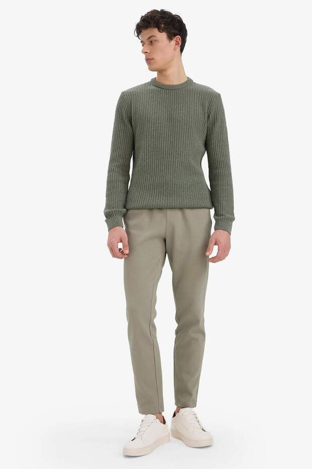 Jogger Pantolon Esnek Basic Düz Beli Bağcıklı Cepli Düz Paça C6022ax25sp - 4