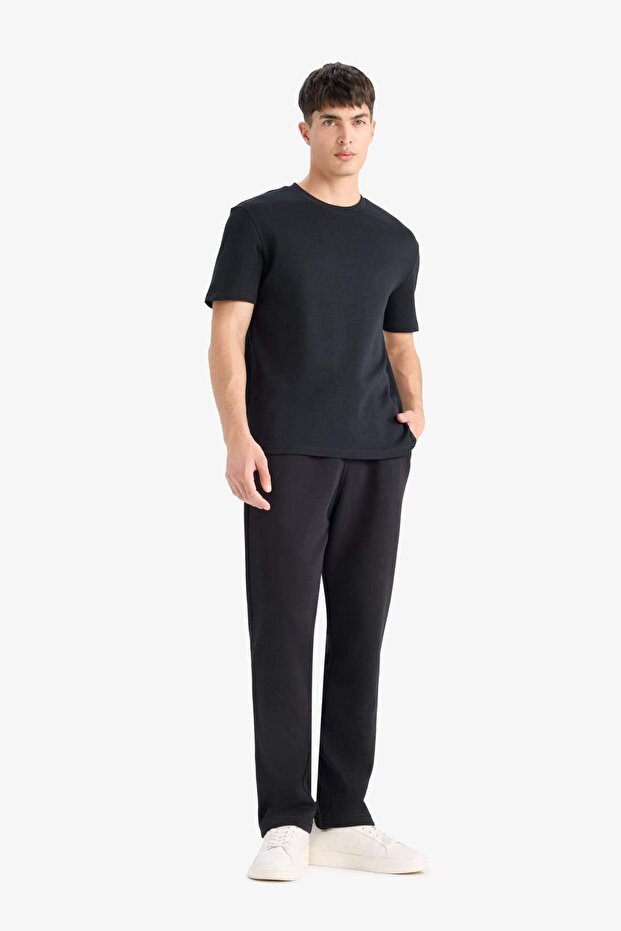 Regular Fit Eşofman Altı İçi Polarlı Basic Düz Cepli Beli Bağcıklı Düz Paça D7836AX25SP - 2