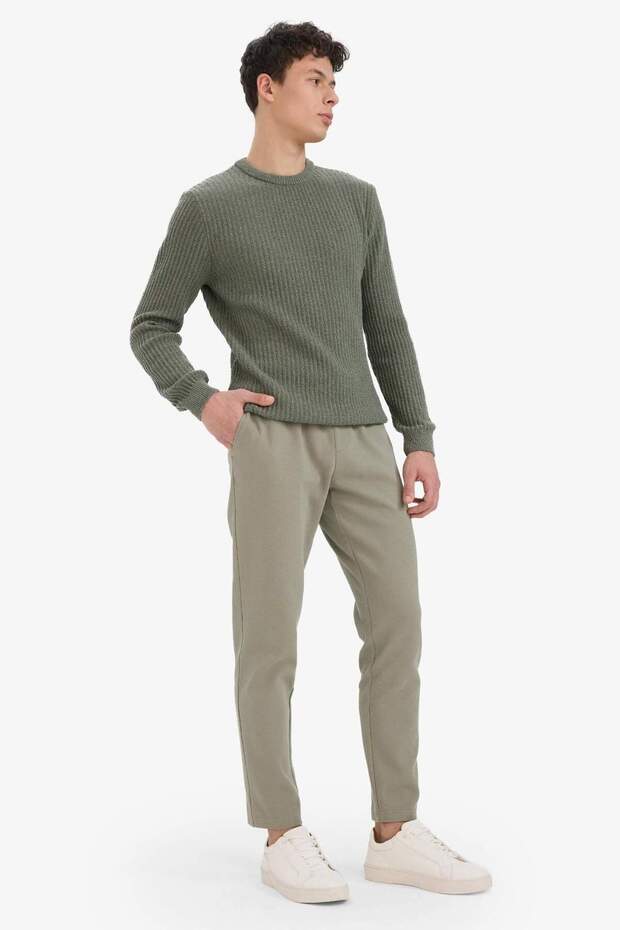 Jogger Pantolon Esnek Basic Düz Beli Bağcıklı Cepli Düz Paça C6022ax25sp - 1