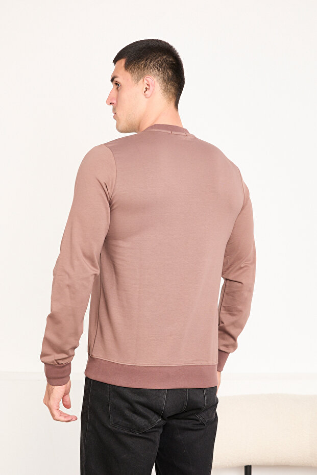 Erkek Basic Uzun Kollu Düz Sweatshirt - 7