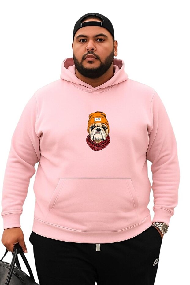 سويت شيرت كبير الحجم مطبوع عليه كلب