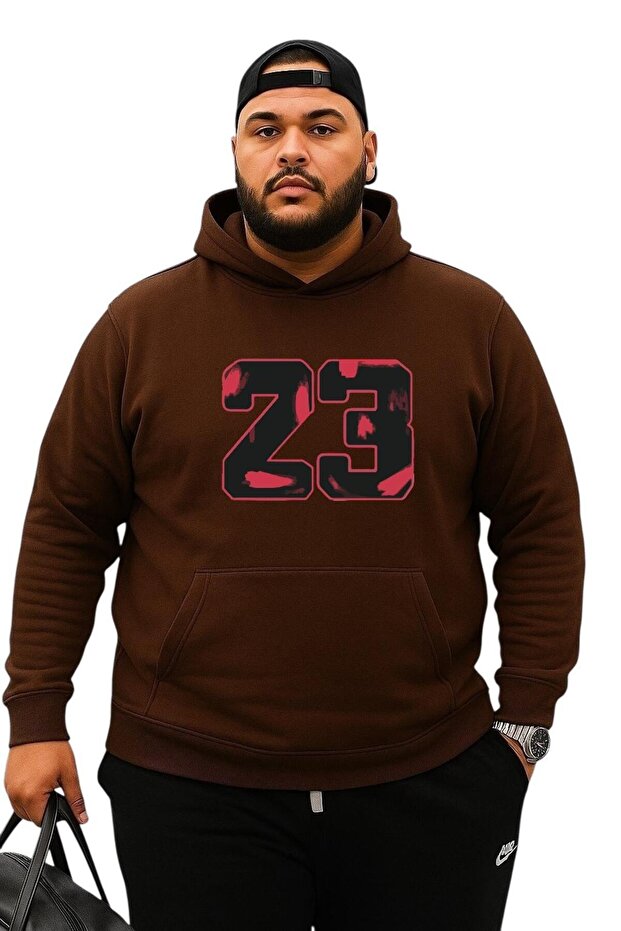 سويت شيرت مقاس كبير مطبوع عليه 23
