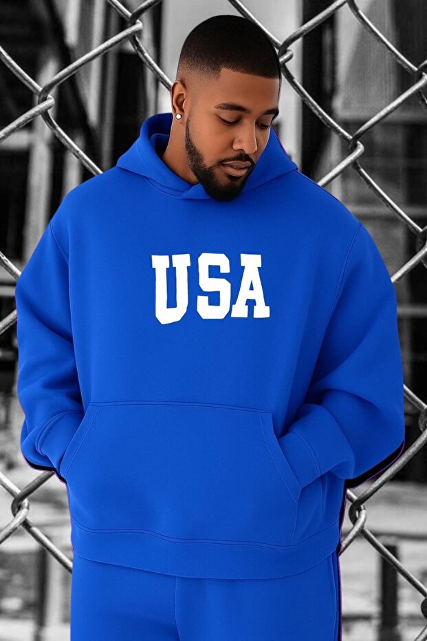 Usa Printed Oversized Sweatshirt