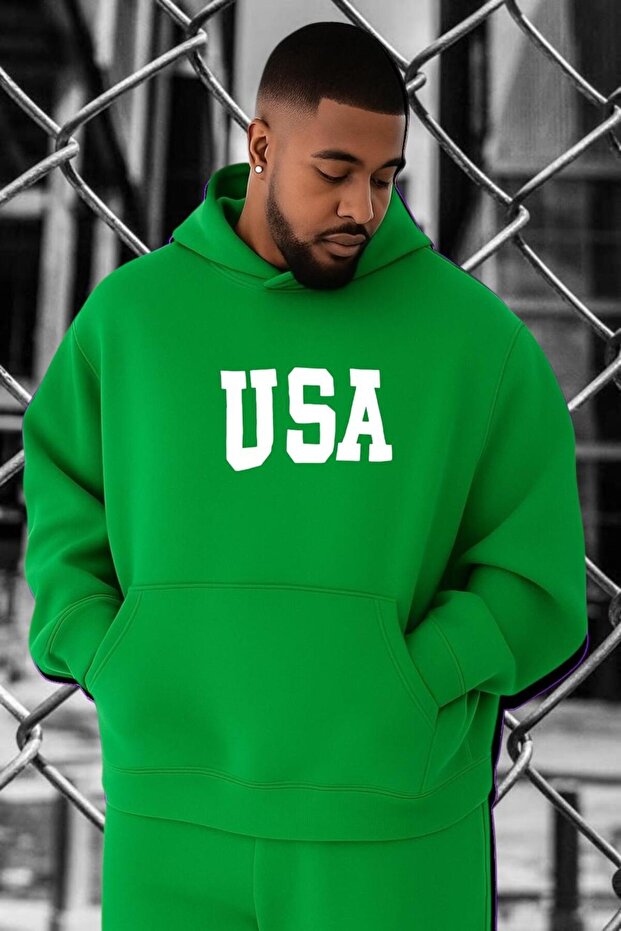 Usa Printed Oversized Sweatshirt