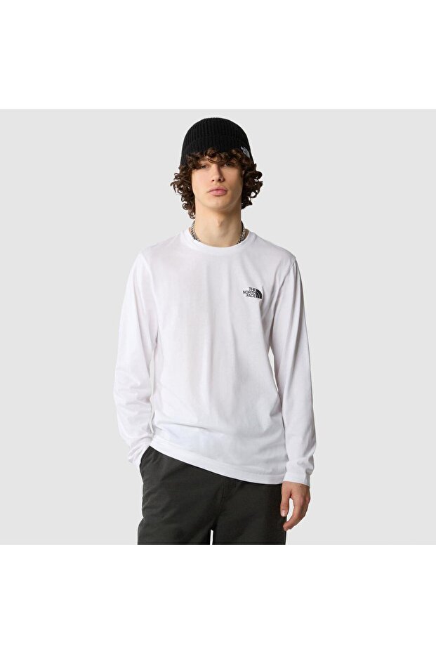 تي شيرت M L/S SIMPLE DOME باللون الأبيض