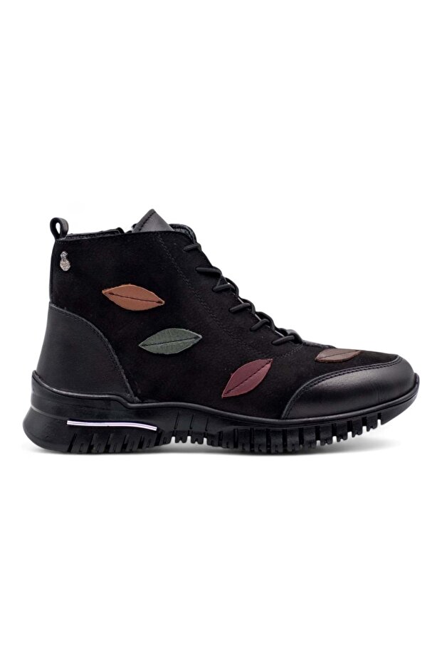 Z013 Women's Khaki Leather Comfort Boots