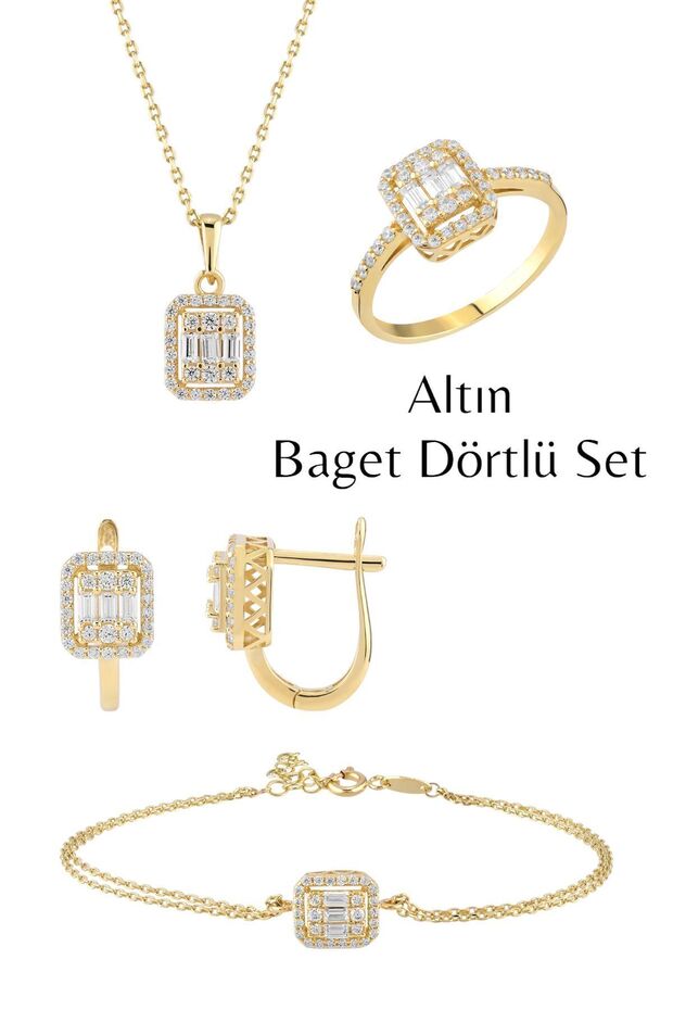 Baget Tektaş Altın Set - Fa.102 - 1