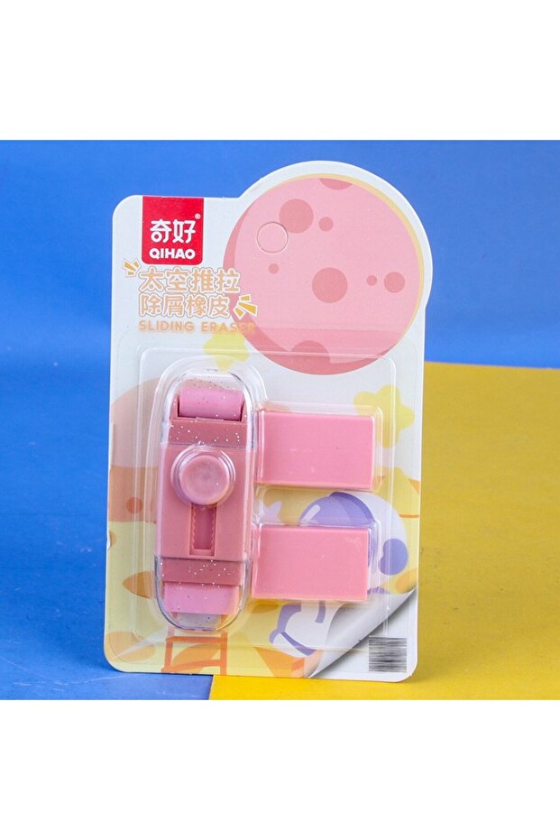 Retractable Eraser, , Astronaut Push-Pull Model for Students, Push-type Eraser, - 2