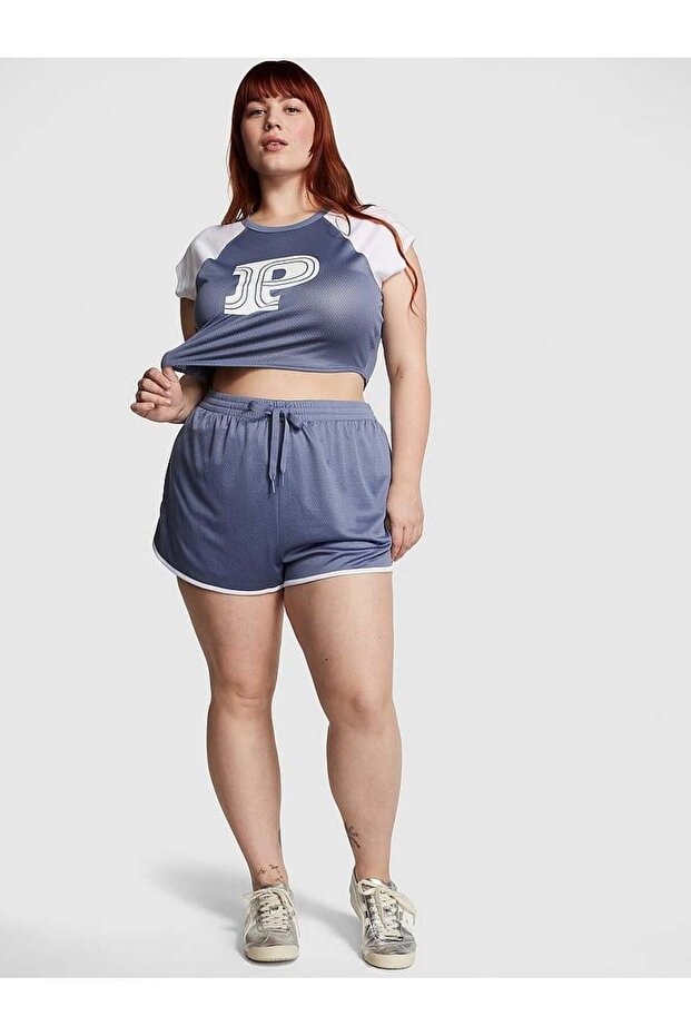 Mesh Tech Raglan Crop Tişört - 5