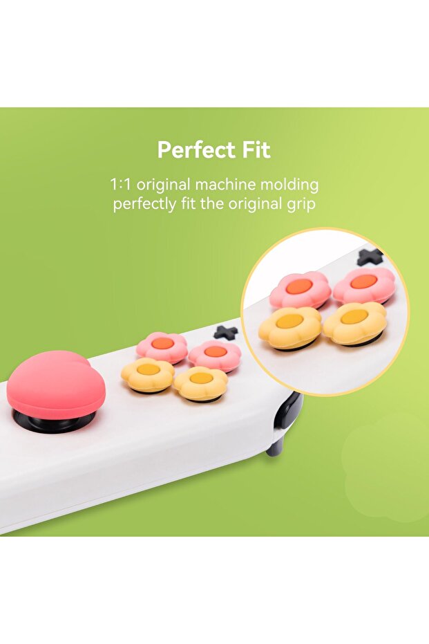 Cross D Pad Button Caps Thumb Grips Set Silicone Abxy Key Buttons Sticker Compatible Switch/Oled - 3