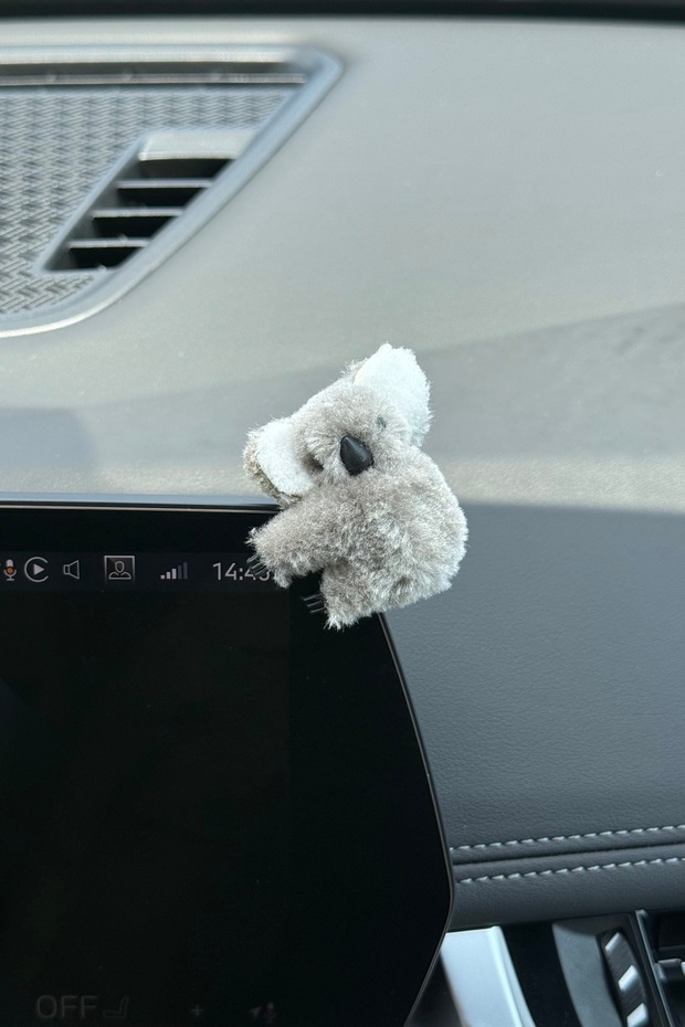 Peluş Koala Klipsli Araba Süsü - 1