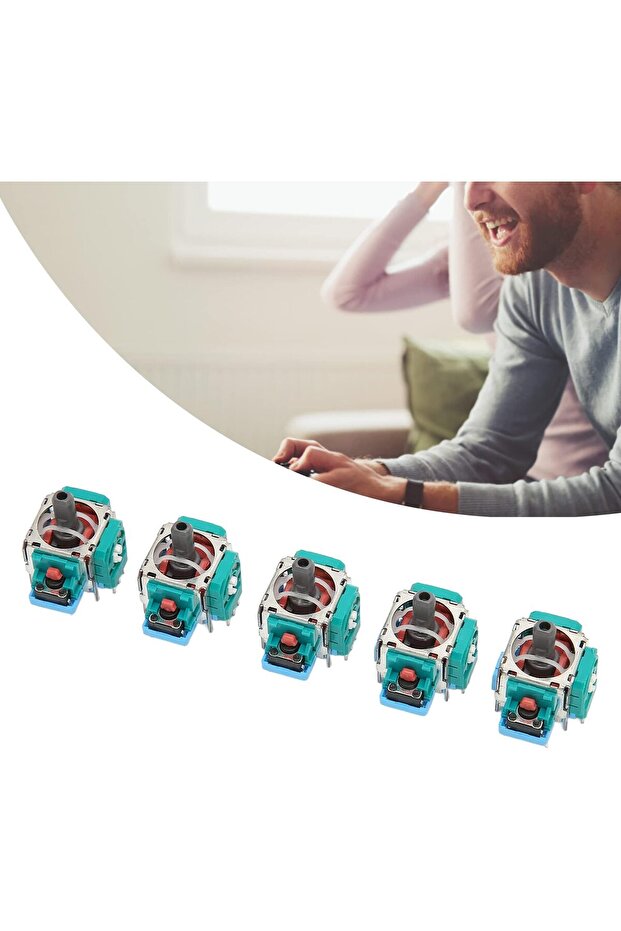 5 قطع من عصا التحكم البديلة لعصا التحكم ثلاثية الأبعاد ووحدة التحكم التناظرية لوحدة التحكم في الألعاب - 6