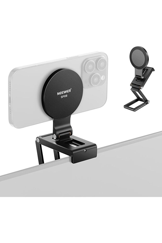Continuity Camera Mount - Magnetic Tri-Fold Desktop Phone Webcam Holder (Arca Base)