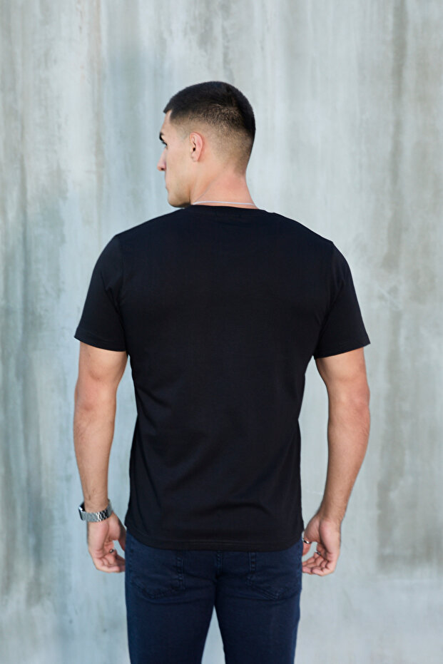 Tricou basic cu guler rotund pentru bărbați - 4