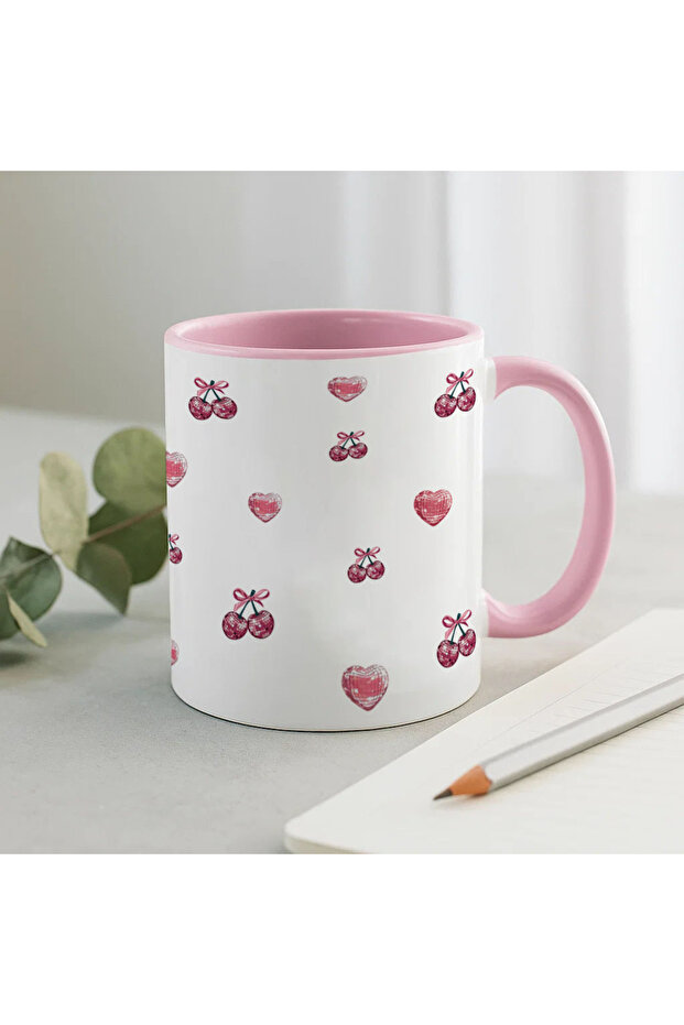 كوب وردي منقوش بكرة ديسكو - 2