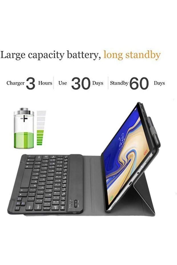 New Case Compatible for Galaxy Tab A 10.1 Keyboard Case T510 T515, Backlights Slim Shell Lightweight - 6