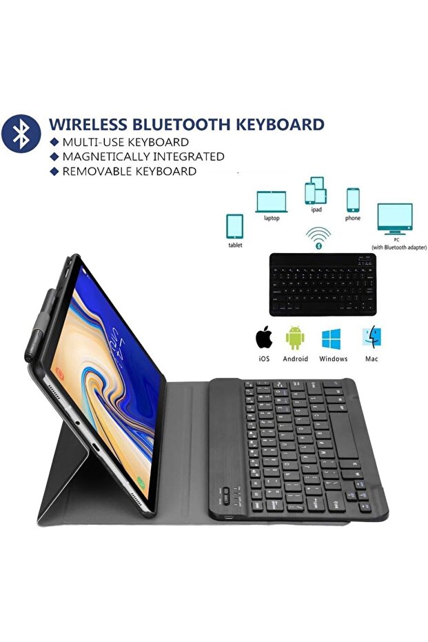 New Case Compatible for Galaxy Tab A 10.1 Keyboard Case T510 T515, Backlights Slim Shell Lightweight - 5