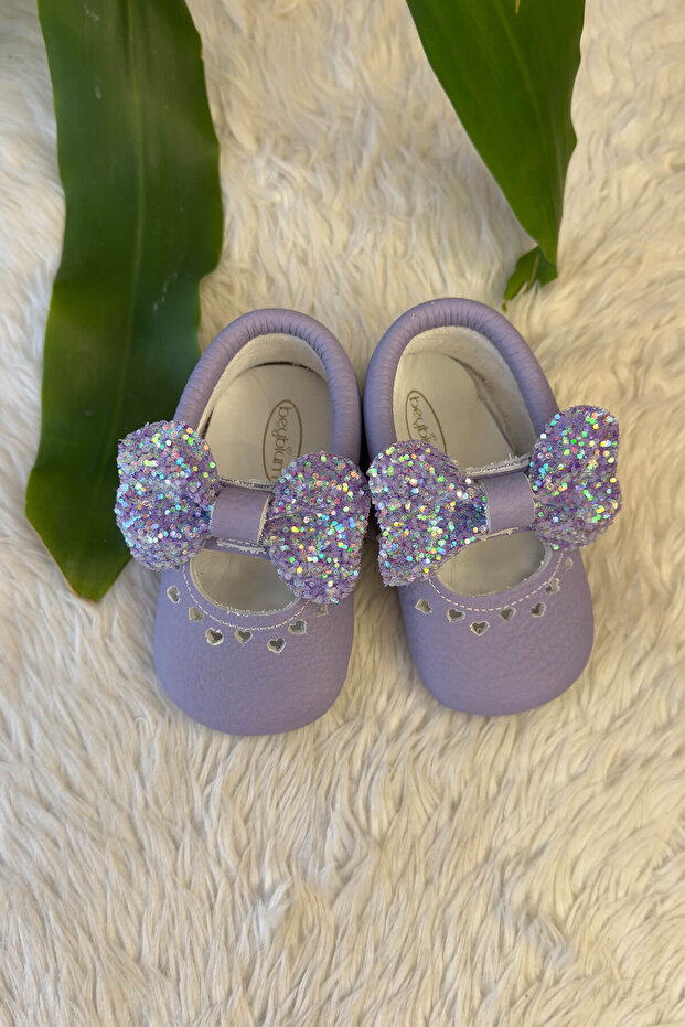 Bobby Genuine Leather Baby Girl Moccasin Purple