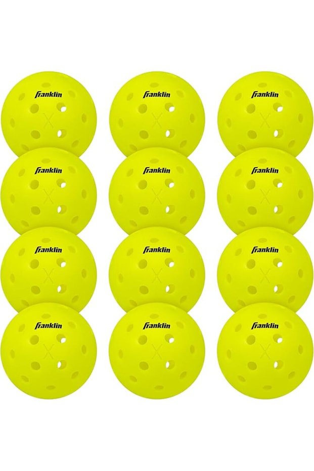 X-40 Outdoor Pickleballs Pack of 12 | USAPA Approved Official US Open Ball | Durable |