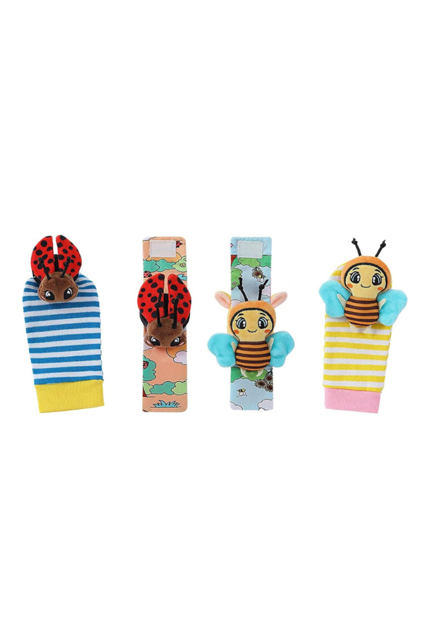 Wrist Rattle & Foot Finder Socks - Animal Design M